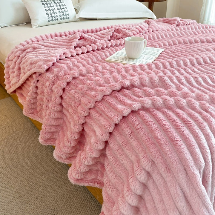 Textured Waves Plush Blanket