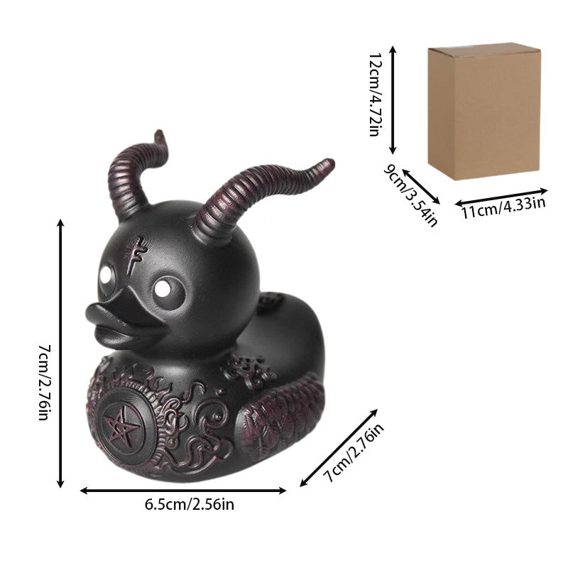 Decorative rubber duck with stylish haircut