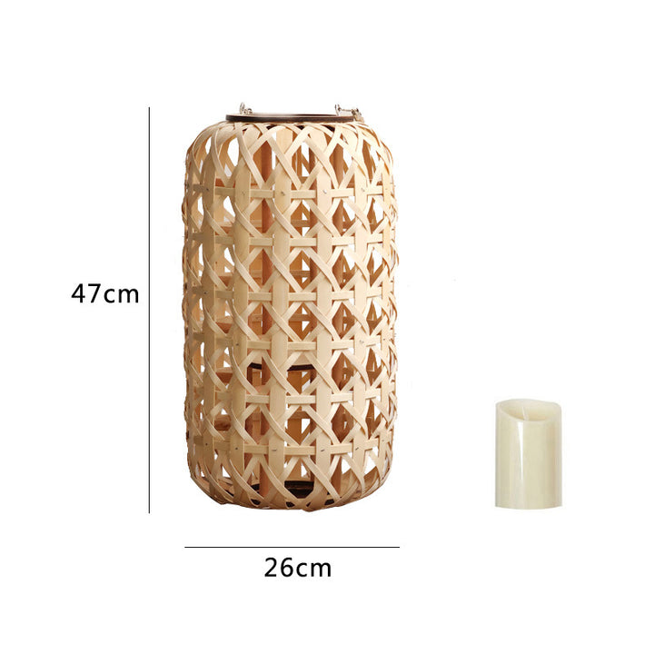 Elegant lantern made of handwoven natural material
