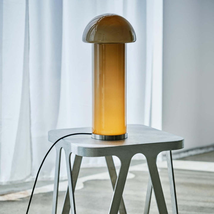 Artistic mushroom-shaped floor lamp