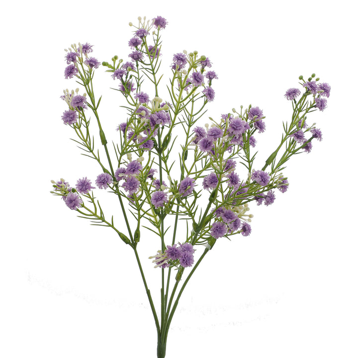 Decorative artificial flower branch with delicate purple flowers