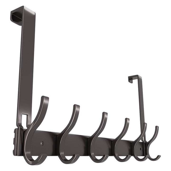 Over-Door Heavy-Duty Metal Coat & Accessory Hook Rack with Tall Hanger