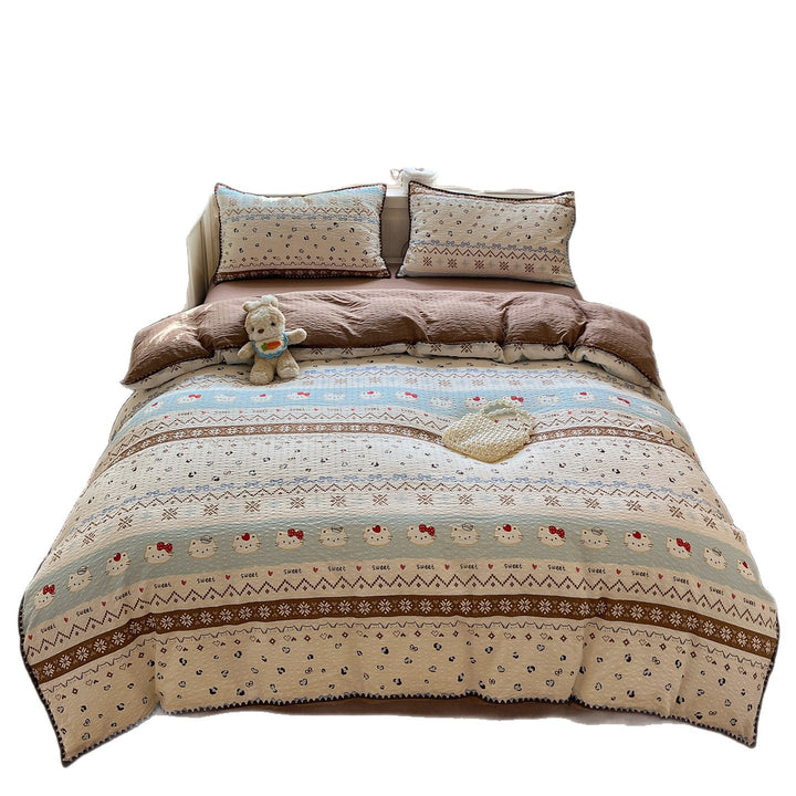 Playfully Embroidered Quilt Cover Set