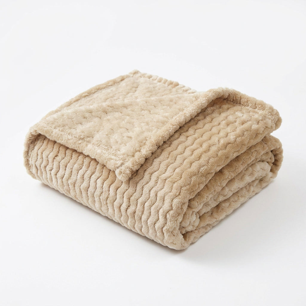 Luxurious Textured Fleece Throw