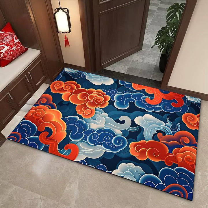 Elegant Cloud Motif Area Mat
