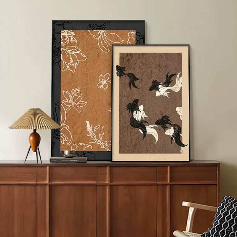 Floral Textured Framed Wall Art