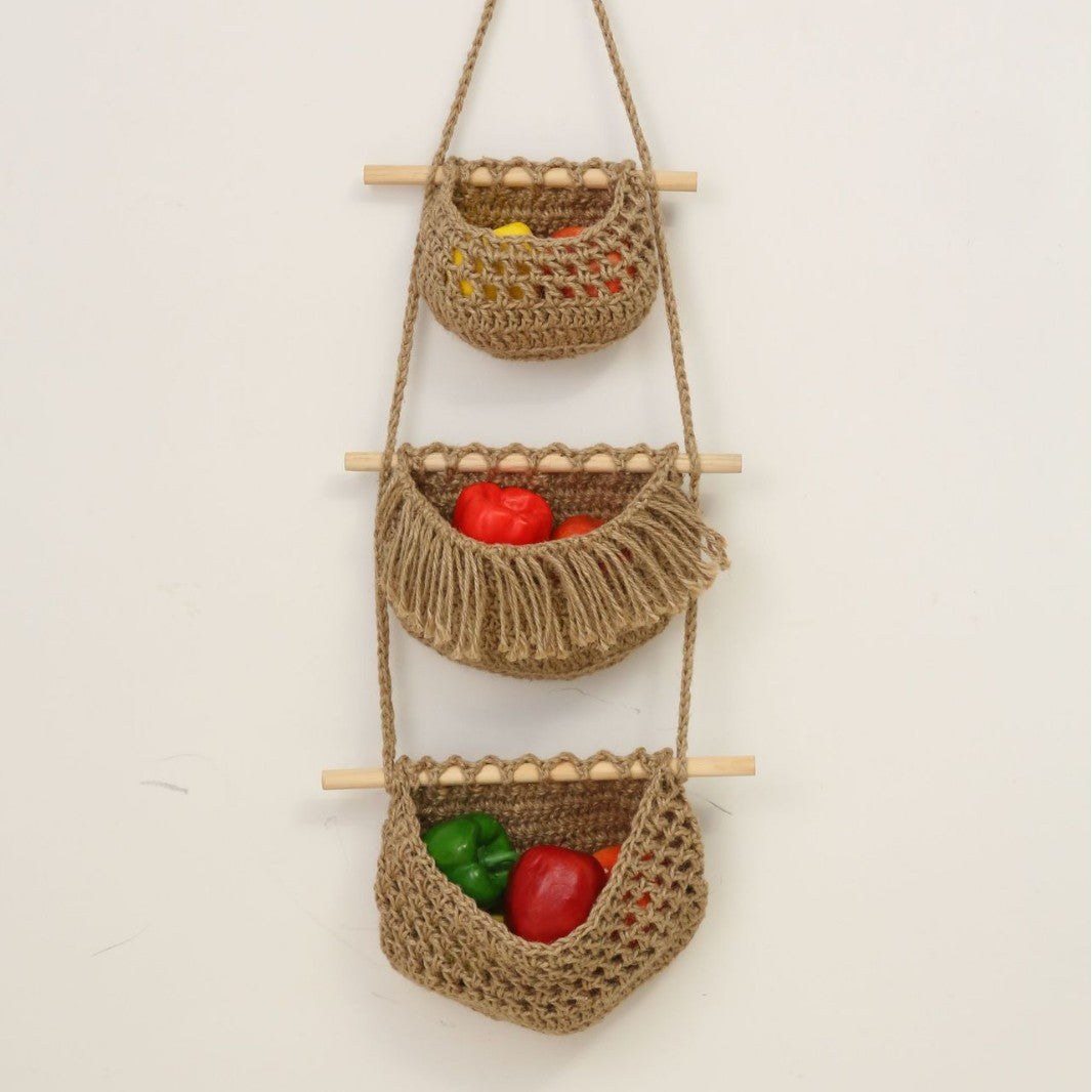 Hanging Crochet Storage Baskets
