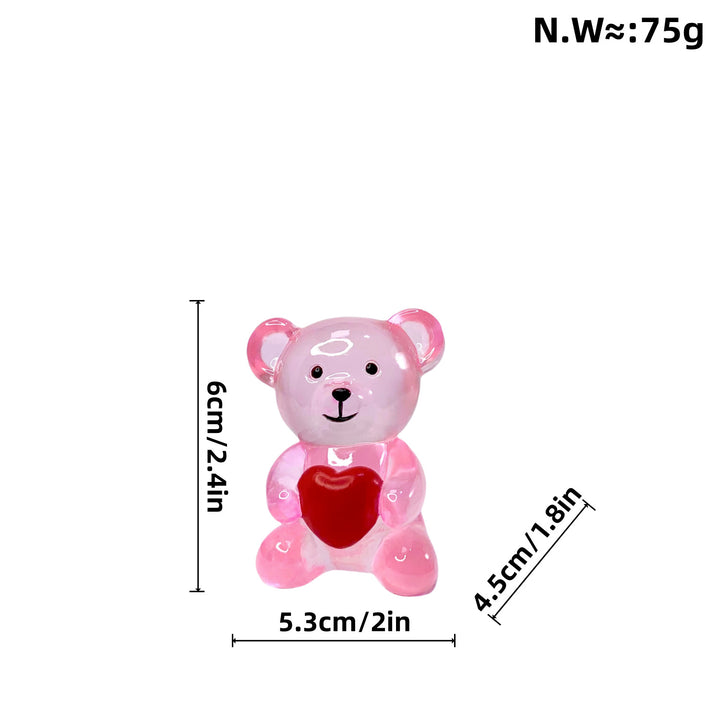 Decorative bear figure with heart