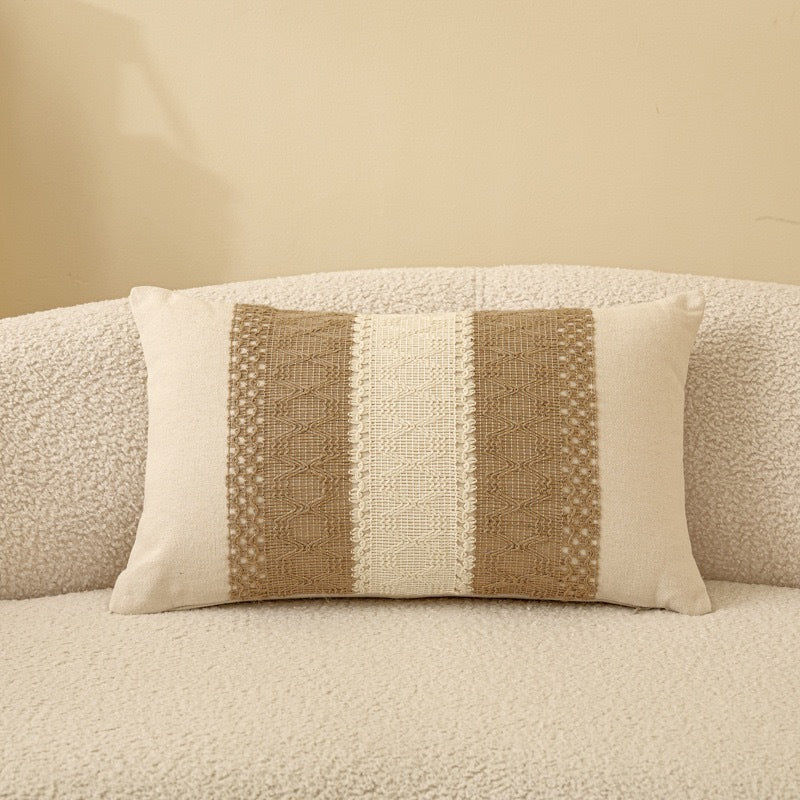 Textured Knitted Throw Pillow