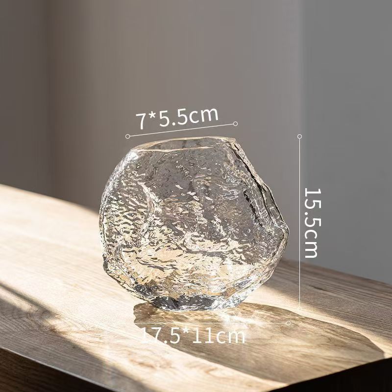 Handcrafted Textured Glass Vase