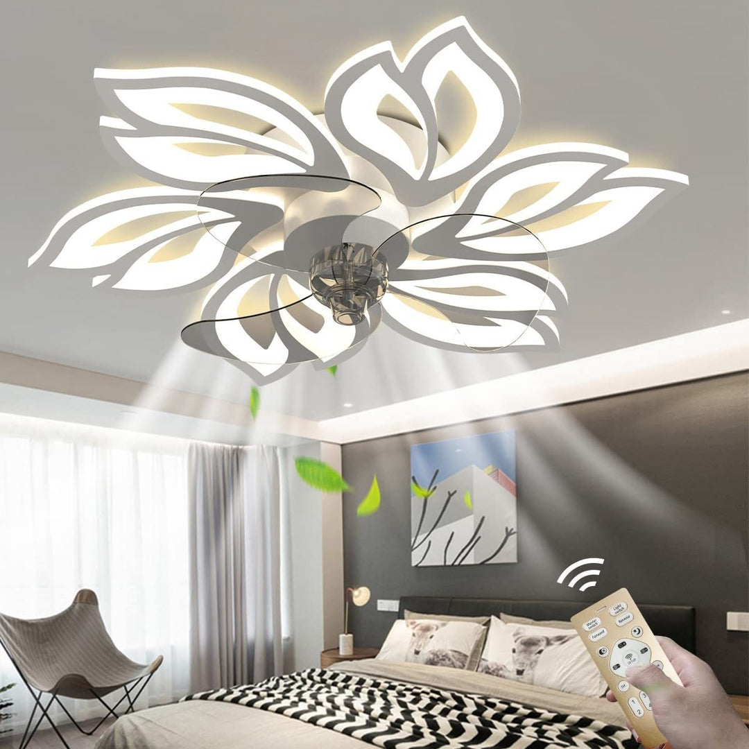 Floral Ceiling Fan Light Fixture