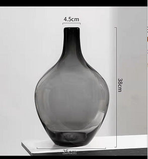 Elegant Clear Glass Decorative Vase