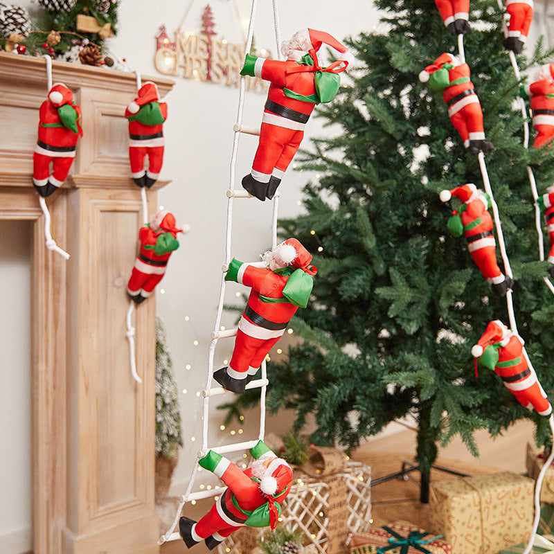 Playful Santa Claus Decoration Figure