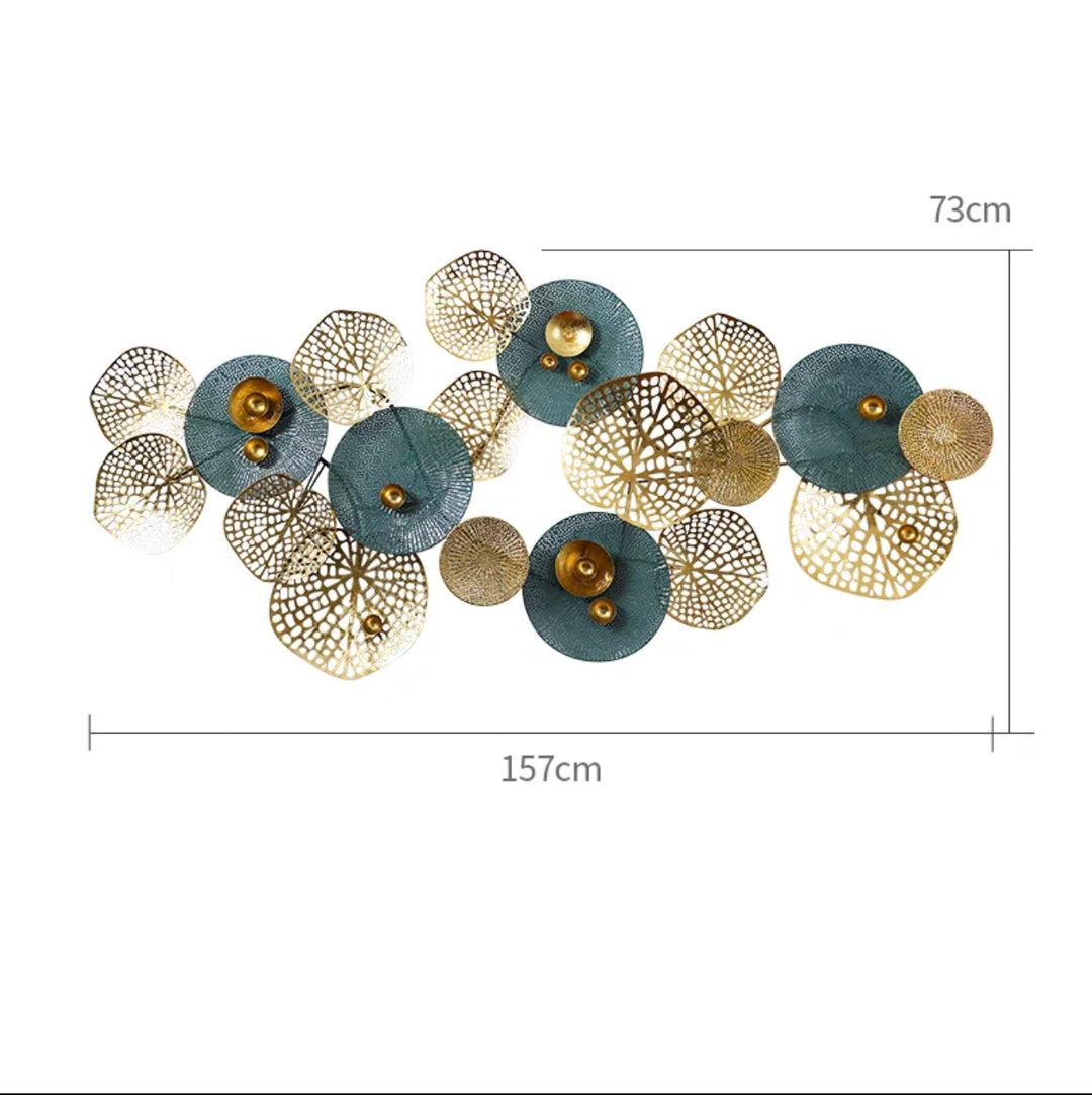 Abstract Floral Metal Wall Sculpture