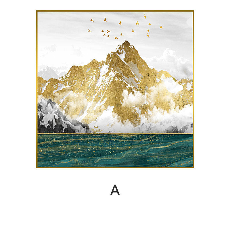 Framed Abstract Mountain Artwork