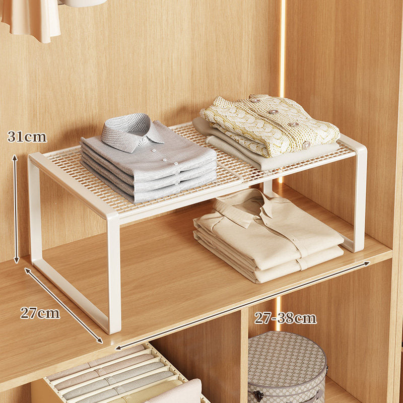Adjustable Metal Closet Shelf Riser Organizer