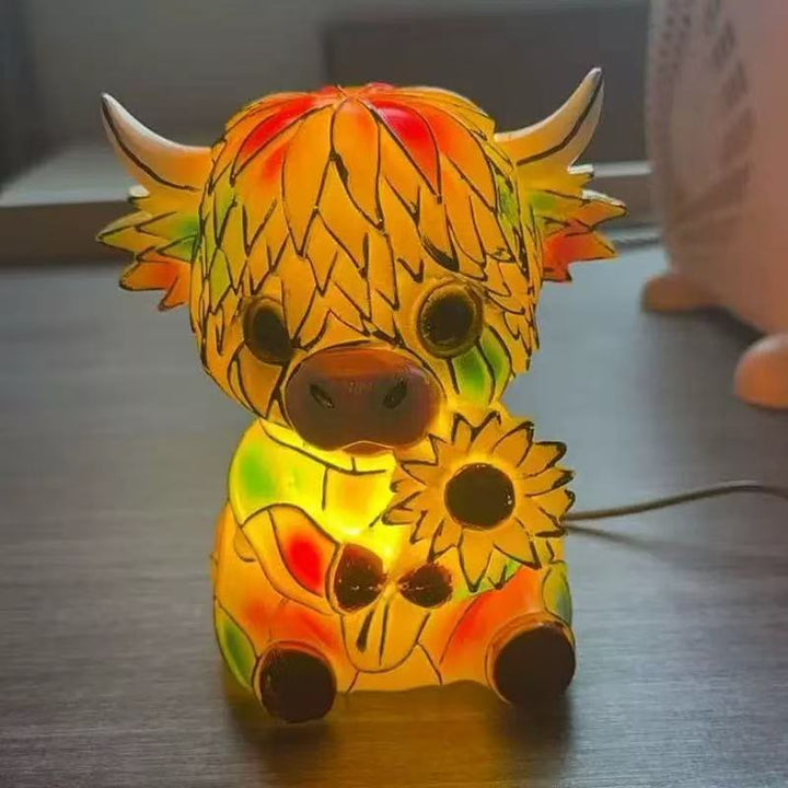 Decorative animal night lamp in ox design