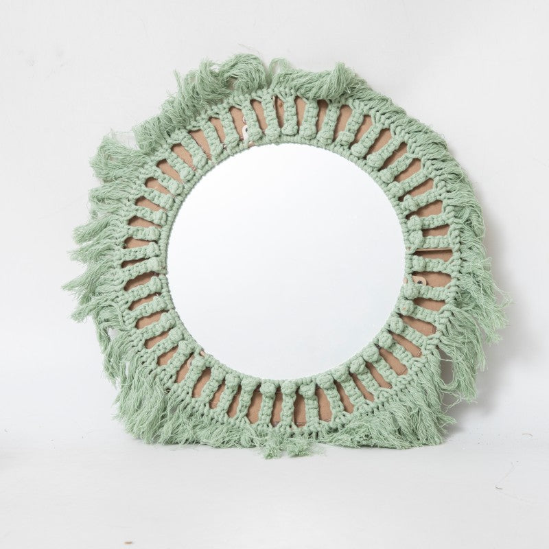 Round Macrame Wall Mirror