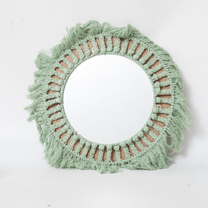 Round Macrame Wall Mirror