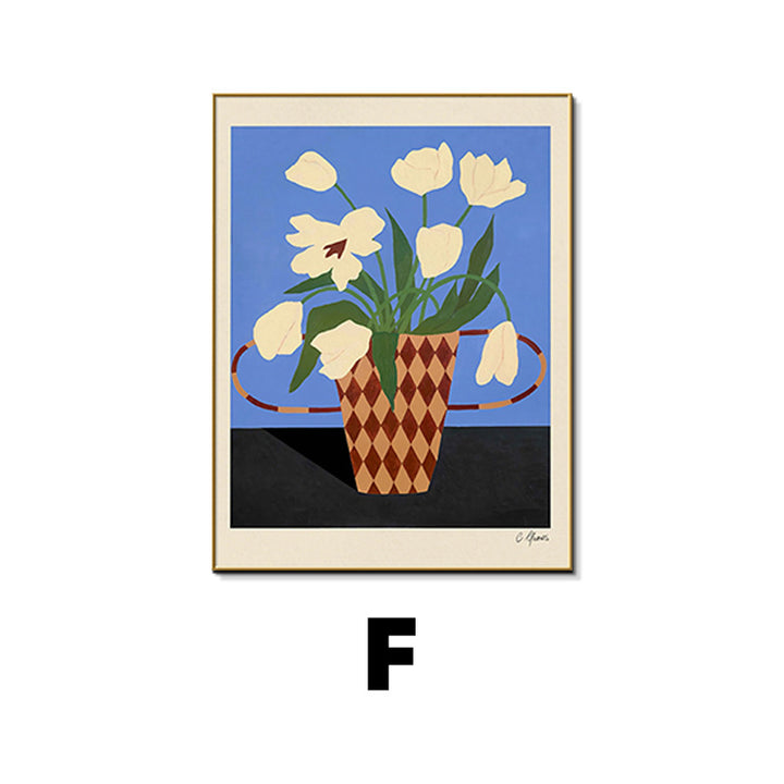 Framed Abstract Floral Wall Art