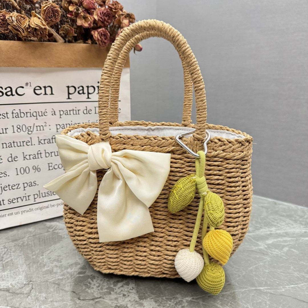 Playful Rattan Handbag