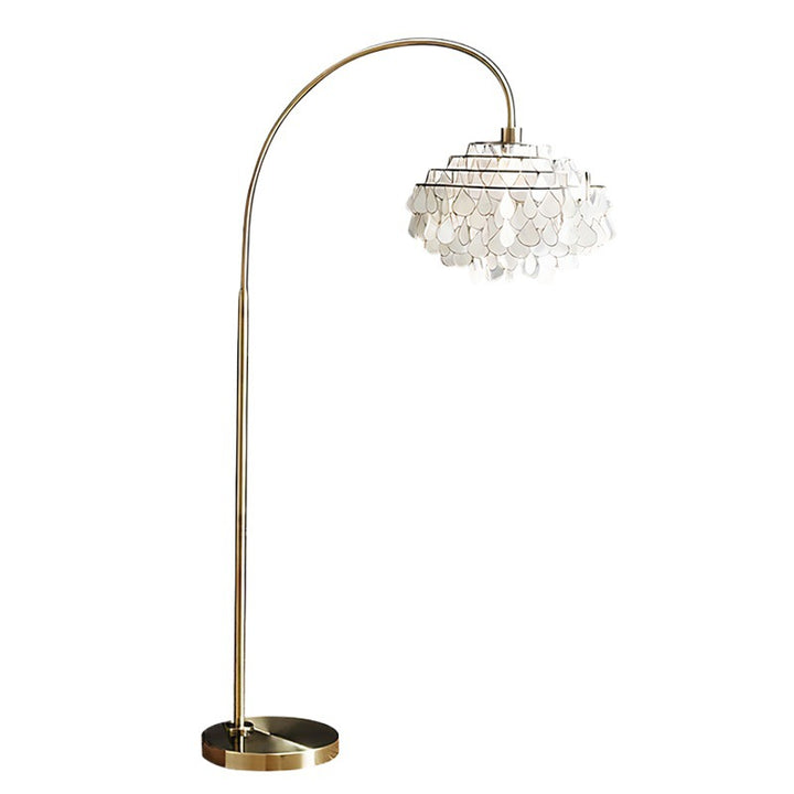Elegant shell-shaped floor lamp