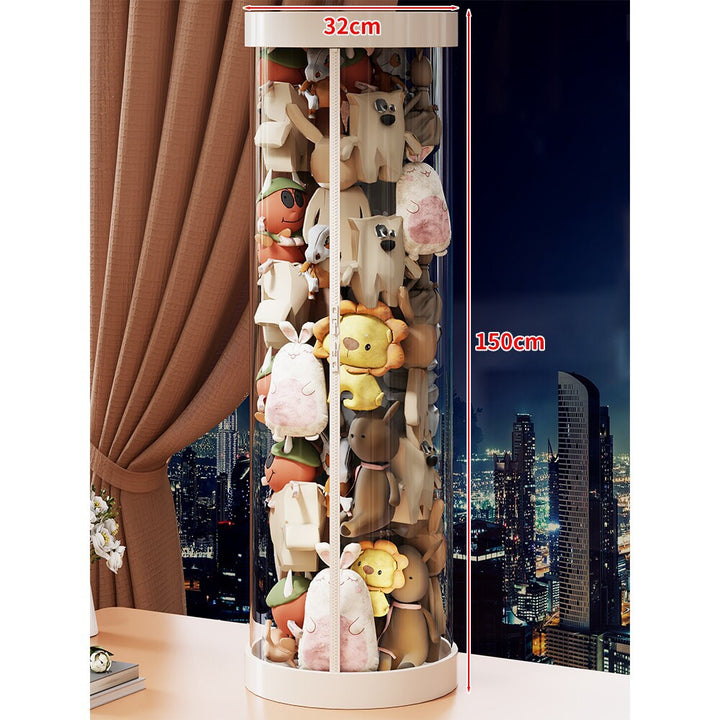 Tall Clear Acrylic Plush Toy Display Tower Organizer