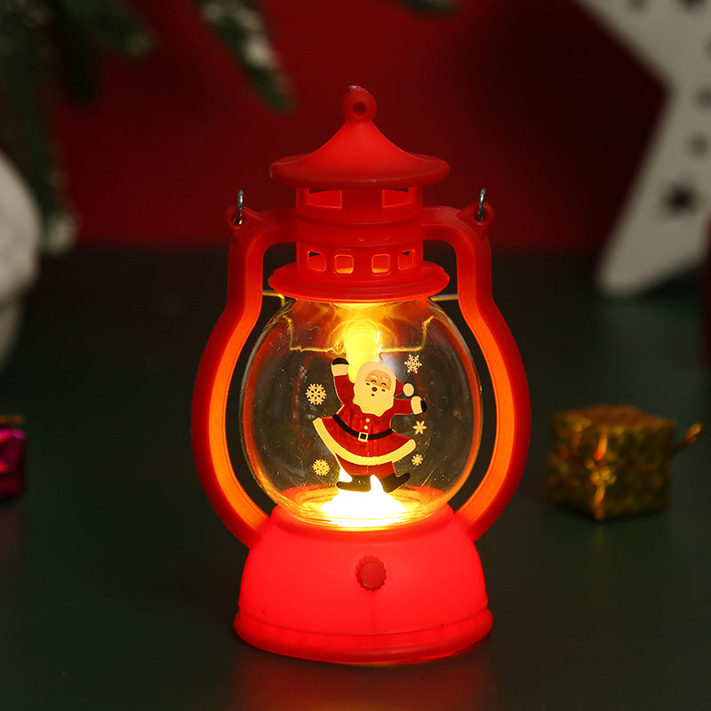 Decorative Christmas lantern with Santa Claus motif