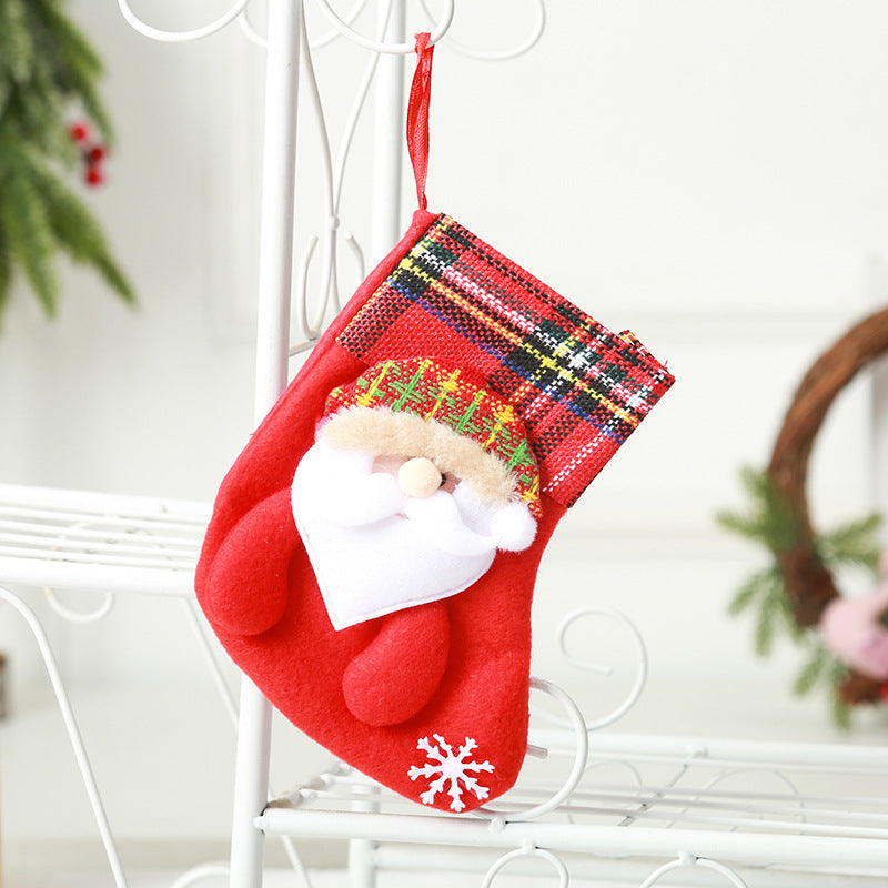 Festive Christmas stocking with reindeer motif