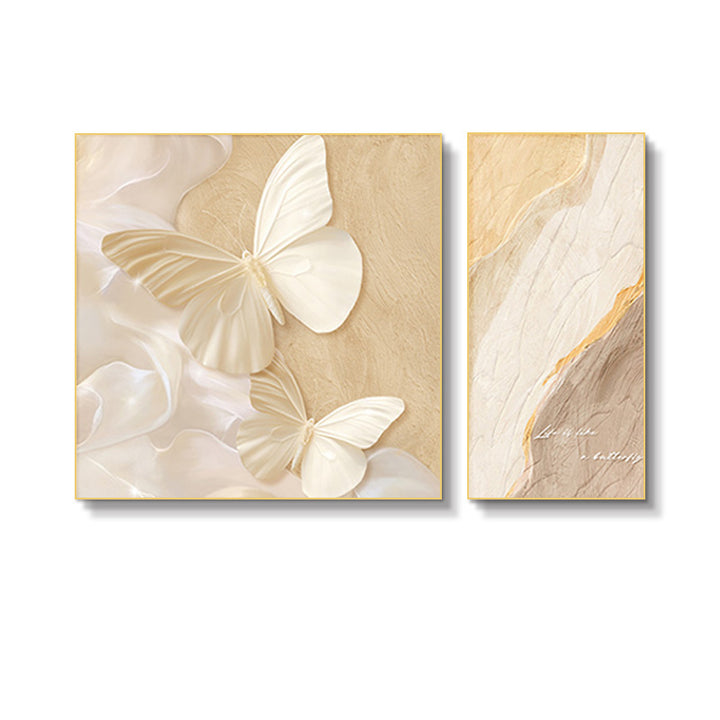 Elegant Butterfly and Floral Wall Art
