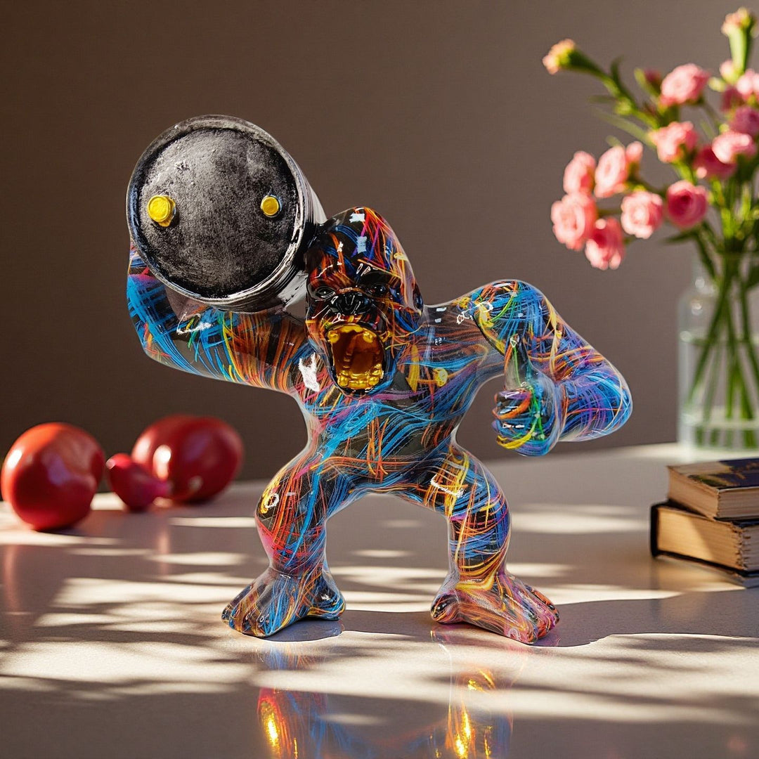 Sporty decorative figure of a weightlifter