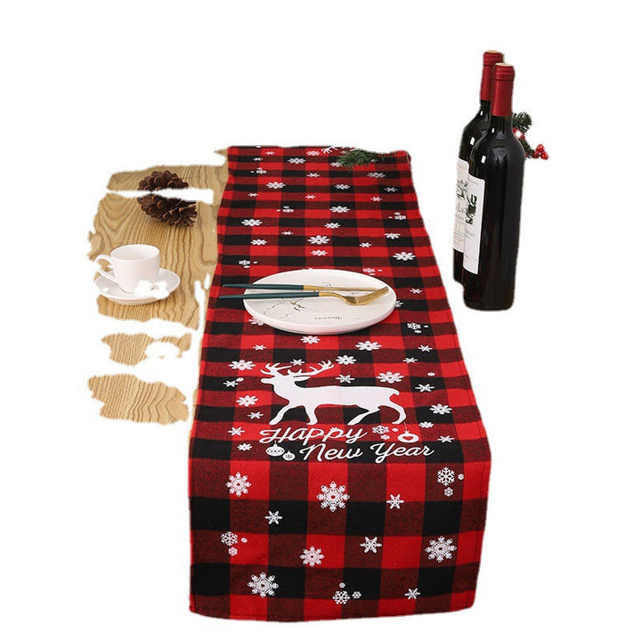 Festive table runner with Christmas motif