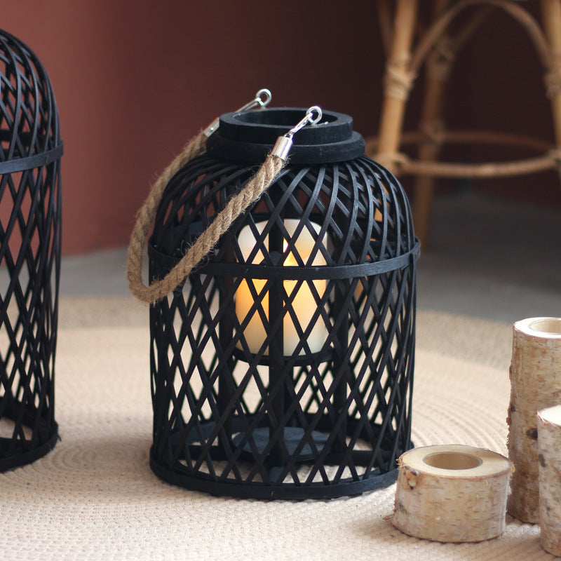 Decorative lantern made of braided material