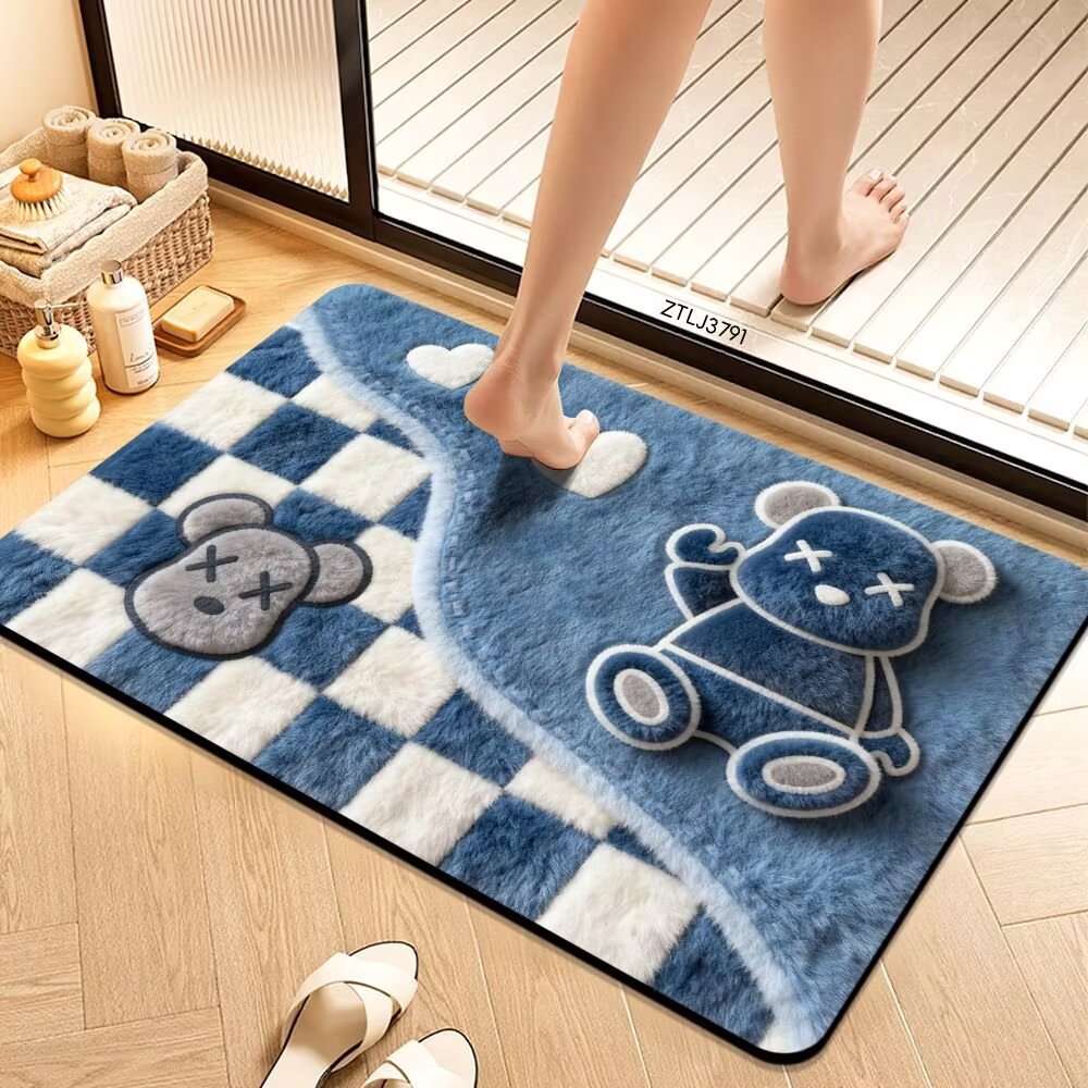 Plush Cartoon Themed Bath Mat