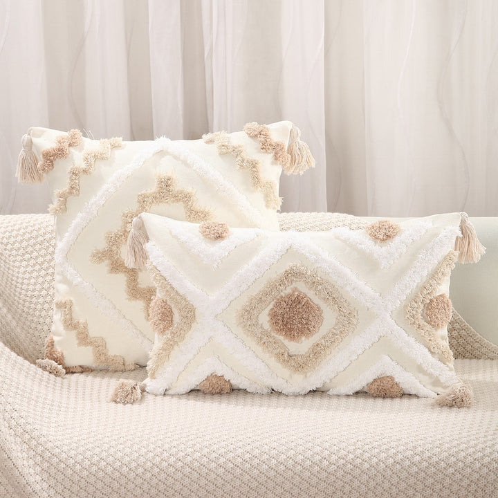 Textured Diamond Pattern Throw Pillow