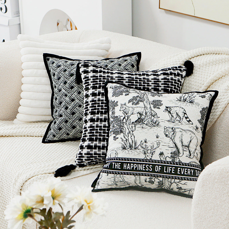 Artistic Animal-Themed Decorative Pillow