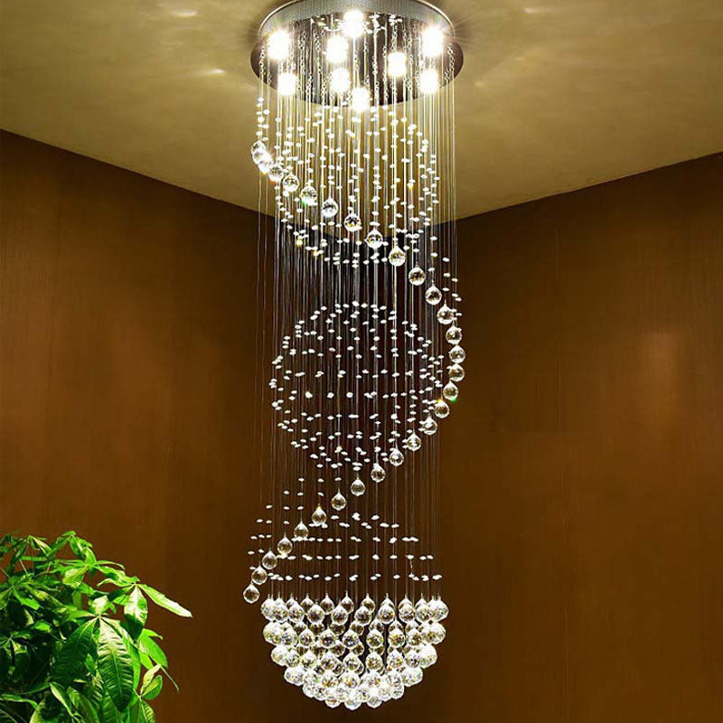 Spiral Crystal Pendant Lamp