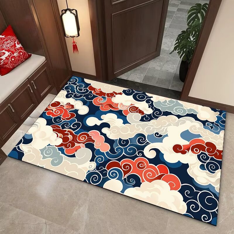 Elegant Cloud Motif Area Mat