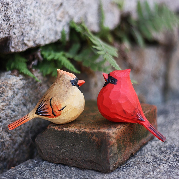 Wooden Bird Figurines