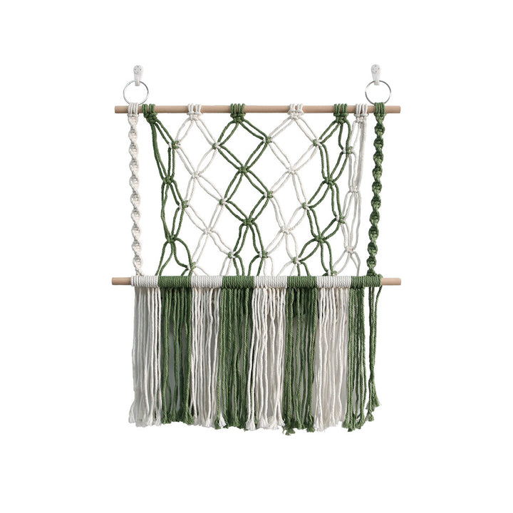 Handwoven wall hanging in boho style