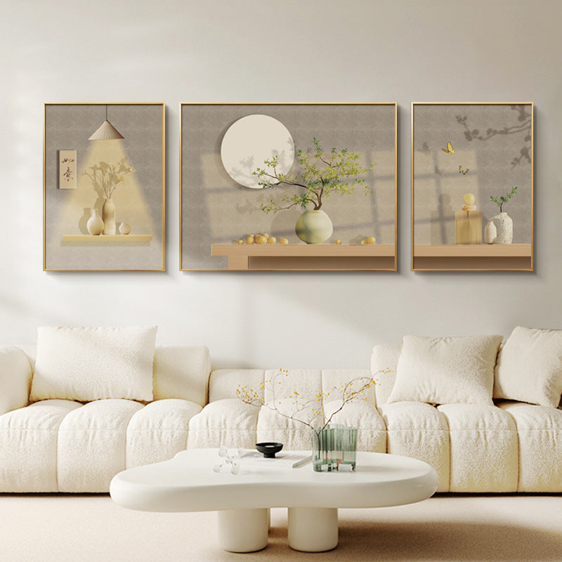 Elegant Botanical Framed Triptych Wall Art