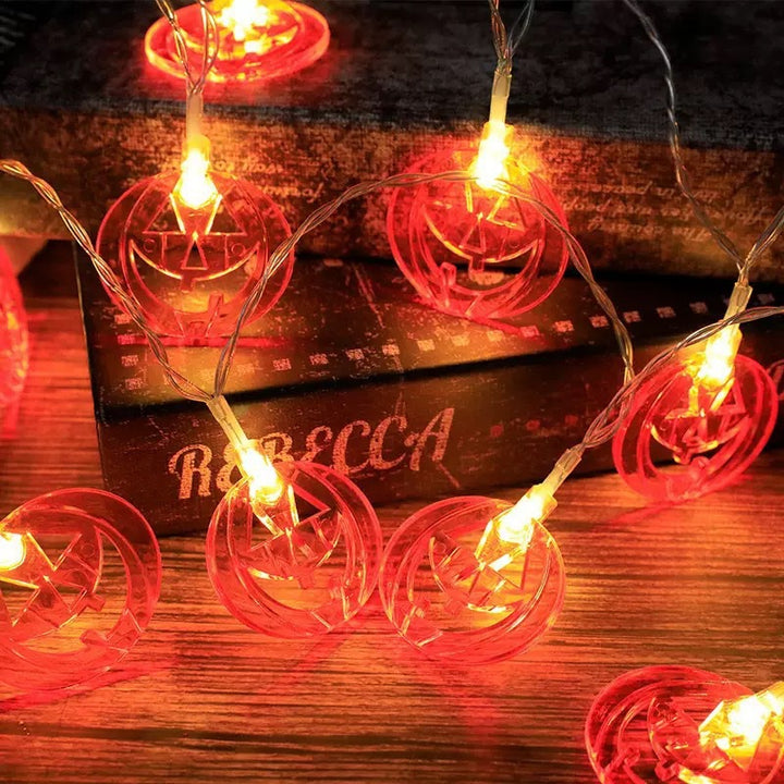 Acrylic Jack-o'-Lantern LED String Lights