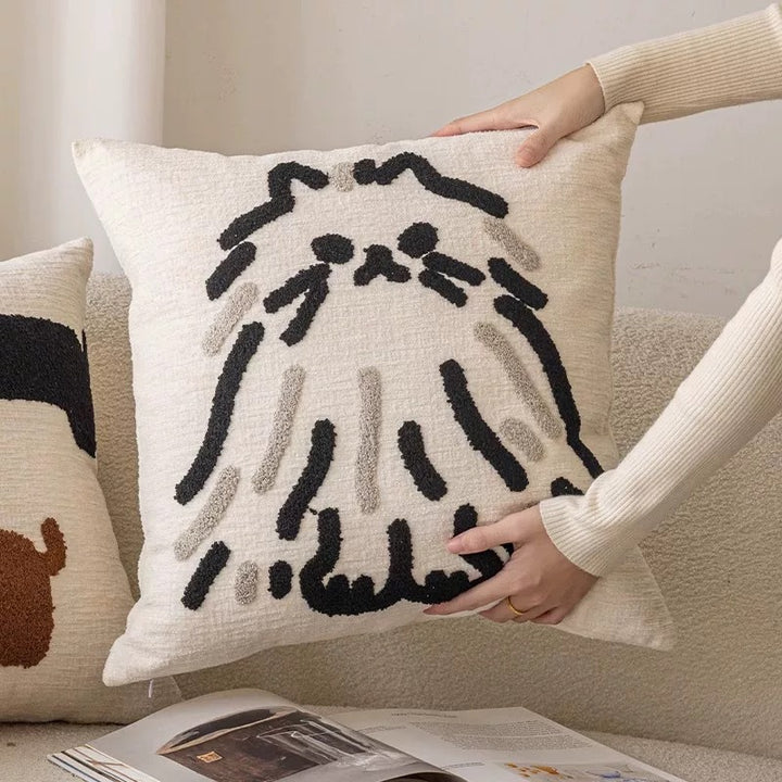Plush Animal Print Throw Pillow