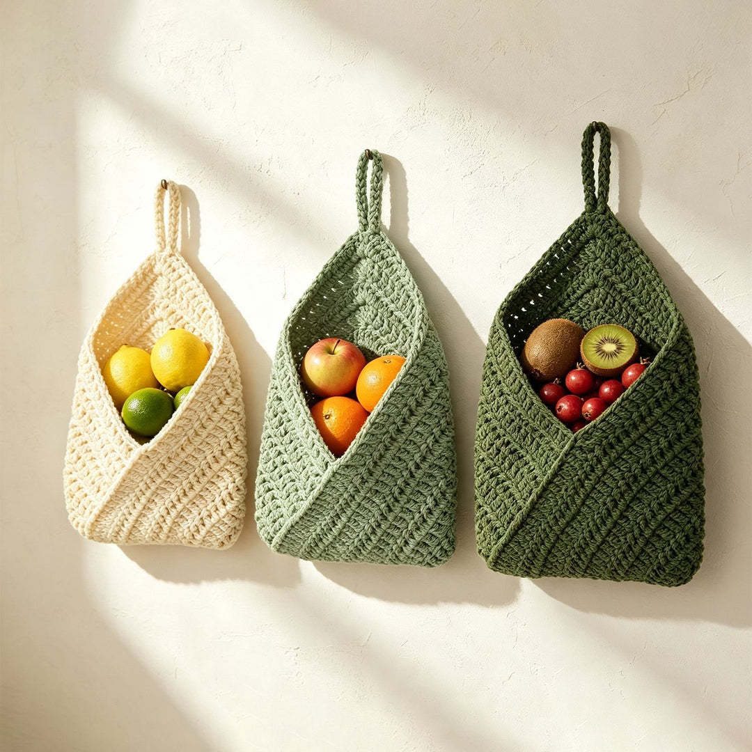 Hand-knotted storage bag