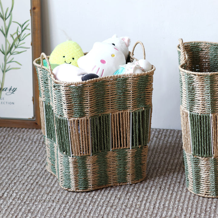 Handcrafted storage basket made of natural materials