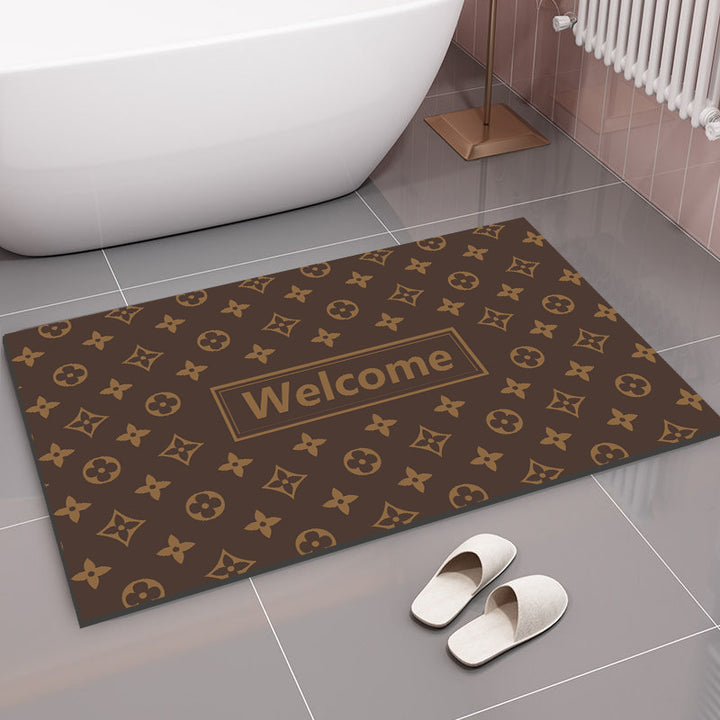 Relaxation-Themed Bathroom Mat for Home