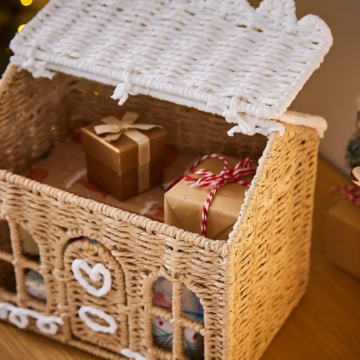 Playful storage basket in house design