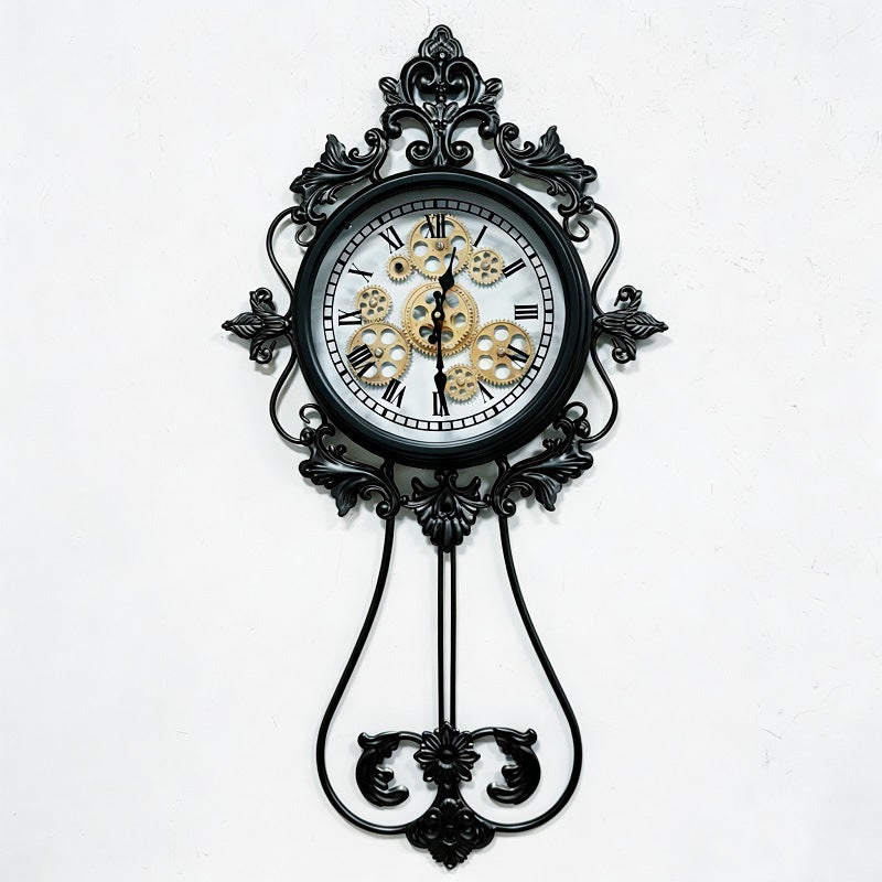 Vintage Gear Mechanism Wall Clock