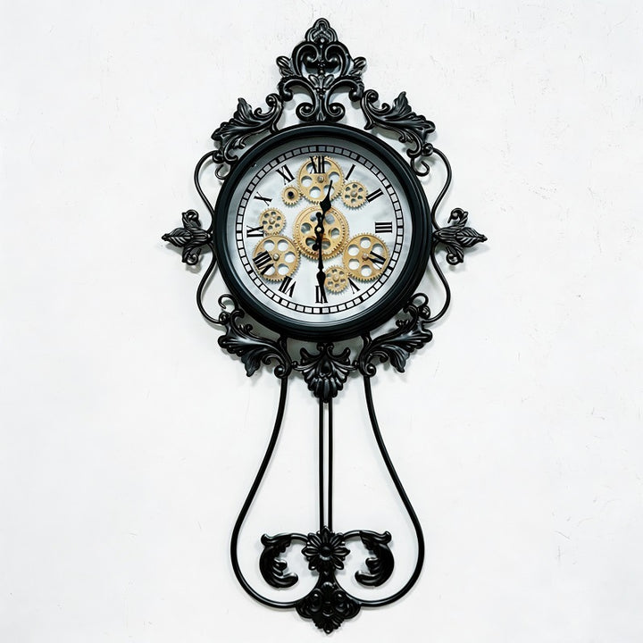 Vintage Gear Mechanism Wall Clock