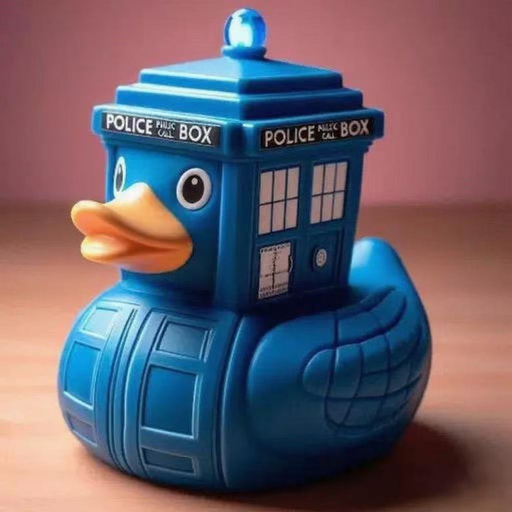 Playful rubber duck in police design